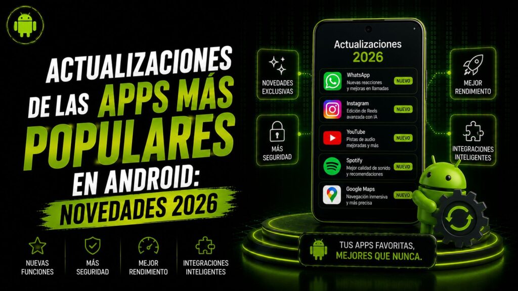 Actualizaciones de las apps más populares en Android: novedades 2026