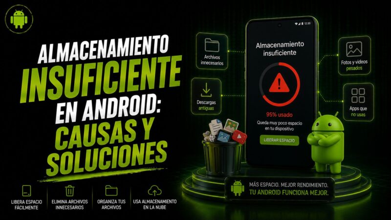 Almacenamiento insuficiente en Android: causas y soluciones