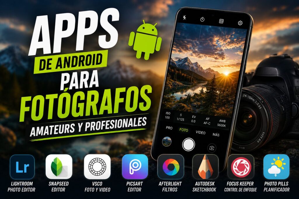 Apps de Android para fotógrafos amateurs y profesionales