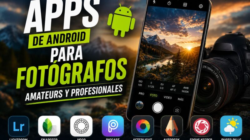 Apps de Android para fotógrafos amateurs y profesionales