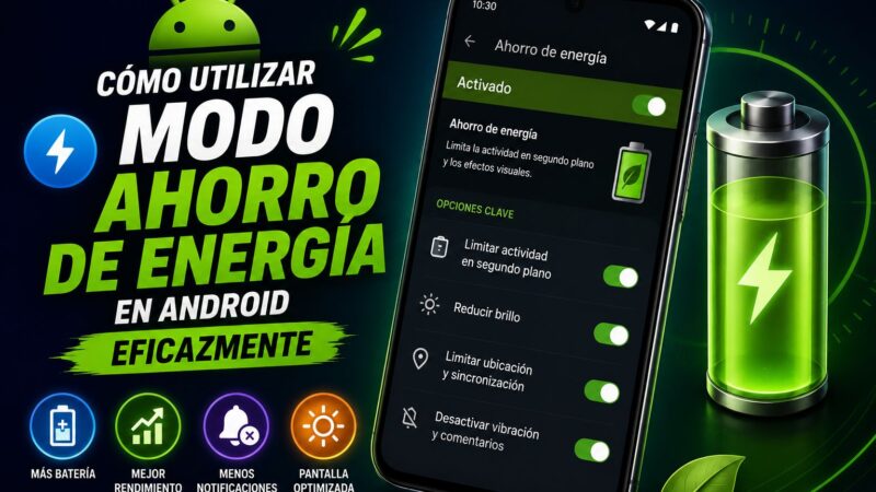 Cómo utilizar el modo ahorro de energía en Android eficazmente