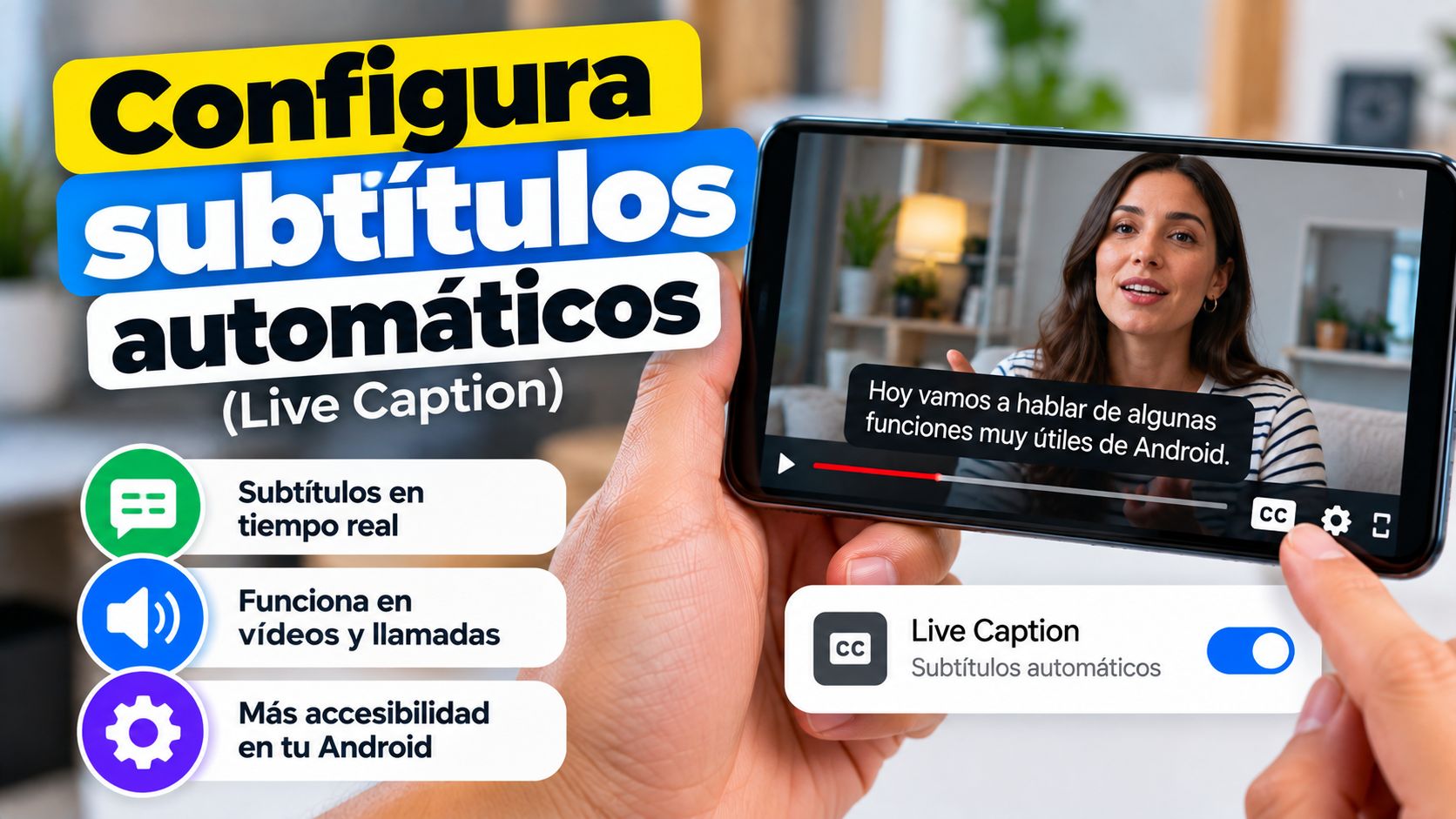 Configura subtítulos automáticos (Live Caption)