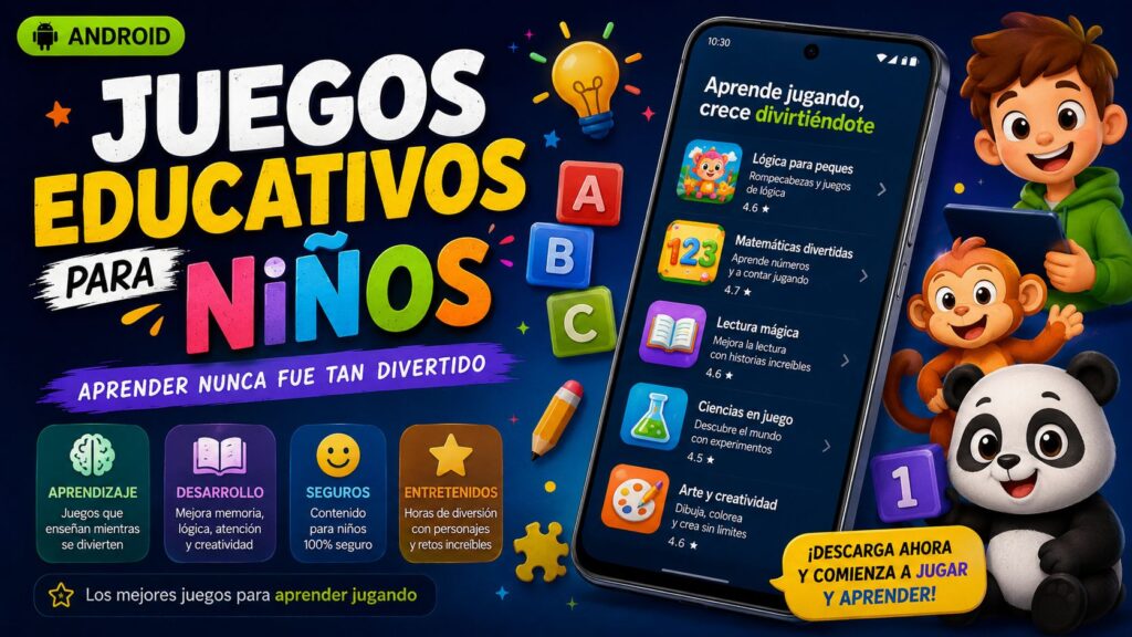Juegos educativos para niños en Android