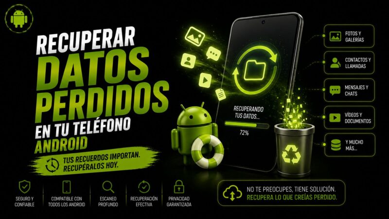 Recuperar datos perdidos en tu teléfono Android